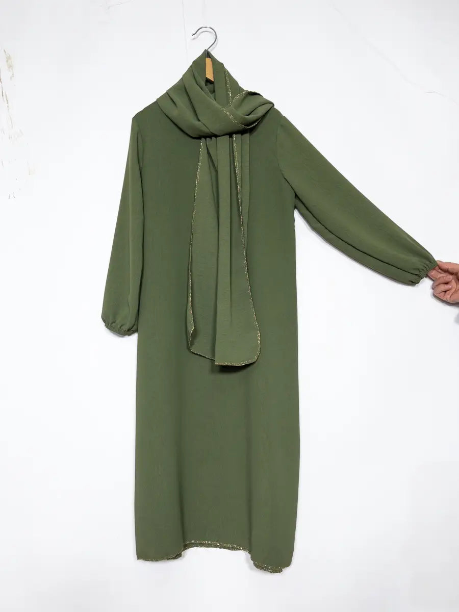 Kleid mit Hijab für Mädchen ab 3 Jahren / Modell 1