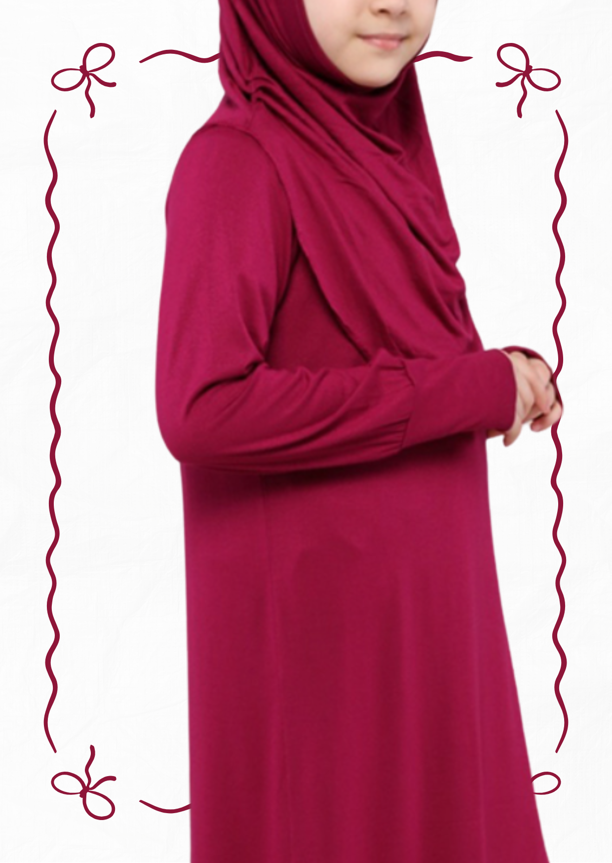 Kleid für Mädchen mit Kopftuch