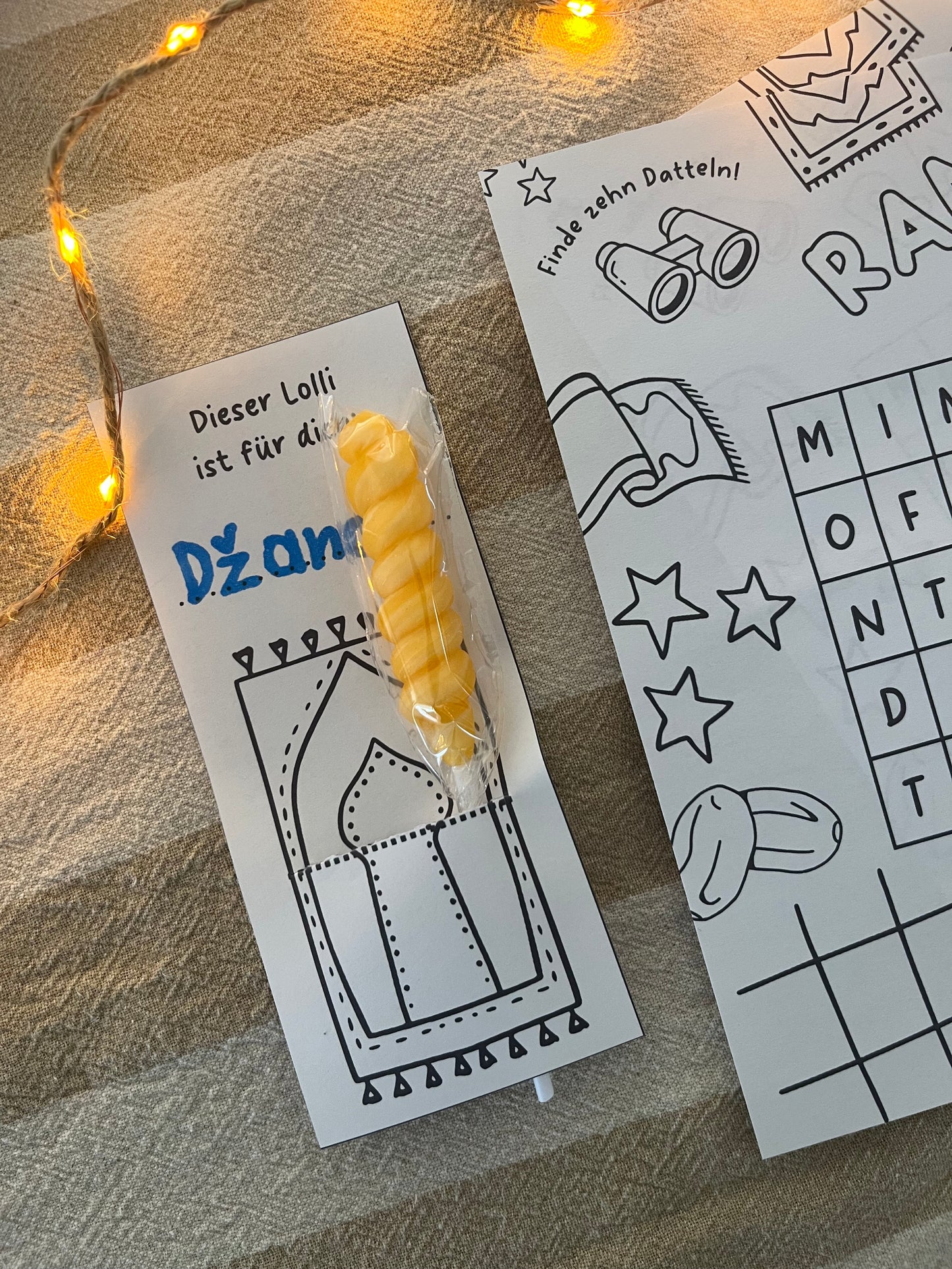 Ramadan Mubarak Platzset zum Ausdrucken