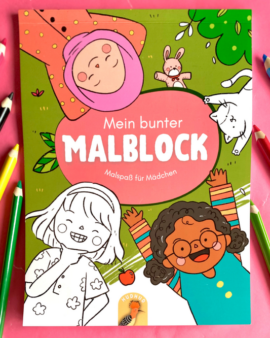 Mein bunter Malblock - Malspaß für Mädchen