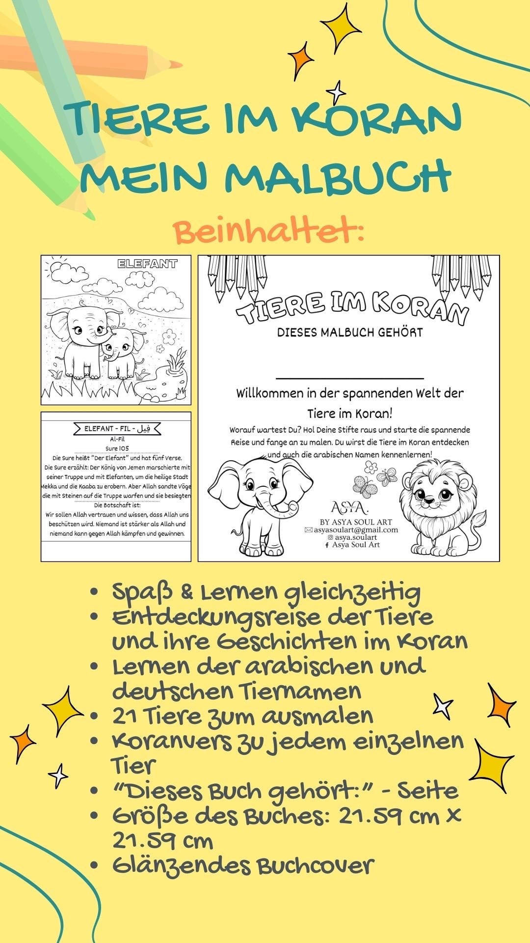 Tiere im Koran, Malbuch