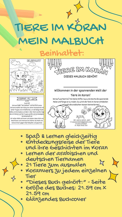 Tiere im Koran, Malbuch