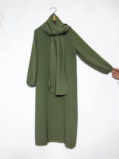 Kleid mit Hijab für Mädchen ab 3 Jahren / Modell 1