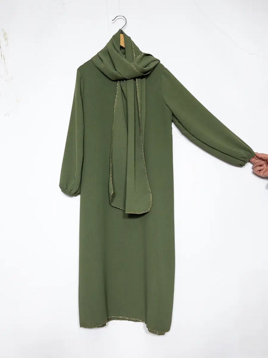 Kleid mit Hijab für Mädchen ab 3 Jahren / Modell 1