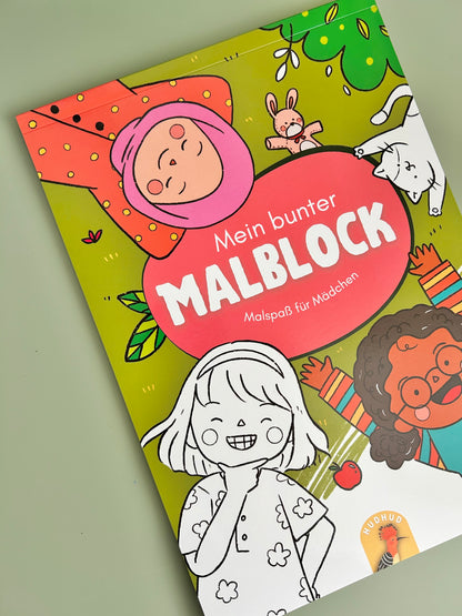 Mein bunter Malblock - Malspaß für Mädchen