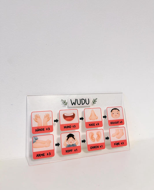 Wudu Tafel aus Acrylglas