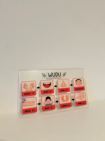 Wudu Tafel aus Acrylglas
